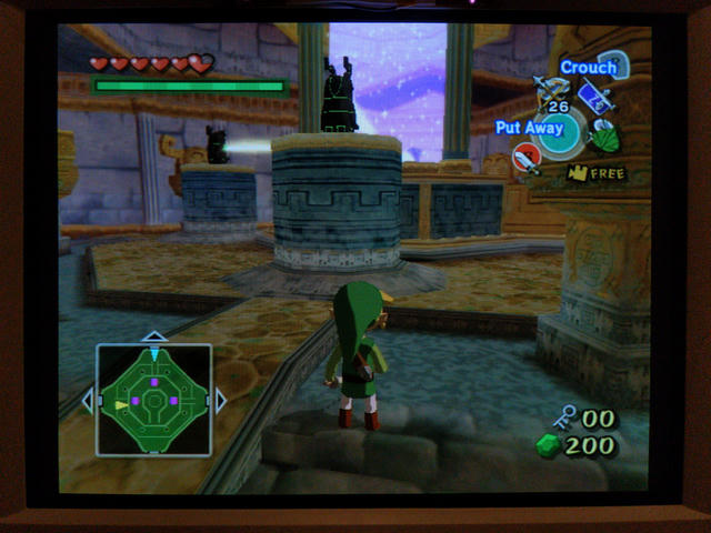 The Wind Waker, Tower of the Gods at 480p with deflicker off.